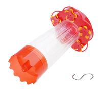 Red Hummingbird Feeder, 15 oz, Outdoor Hanging Design, Ant Hole, Bee Proof, Garden Decor Feeder