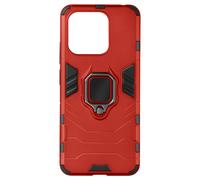 Red Hybrid Case with Metal Ring Stand for Xiaomi Redmi 12C.