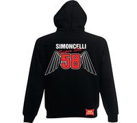 red i Marco Simoncelli 58"Wings Hoodie Black (large)