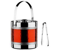 Red Ice Bucket with Tongs | Mixology