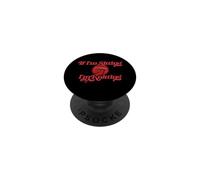 Red If I'm sitting I'm Knitting Yarn Ball illustration PopSockets Adhesive PopGrip