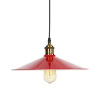 Red Industrial Pendant Light Fixtures Retro Restaurant Hanging Light Fixture with Metal Shade American Country Warehouse Single Head Ceiling Light Chandelier Made in China