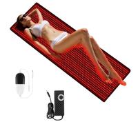 Red & Infrared Light Full-Body Mat, 1260 LEDs 660nm & 850nm Pad with Remote Control, 3 Modes & 5 Brightness Levels, Large Size & Auto Off Timer (160cm*70cm)
