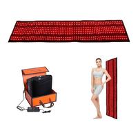 Red & Infrared Light Full-Body Mat, 630-LED 660nm & 850nm Pad with Remote Control, 3 Modes & 5 Brightness Levels, 160cm*35cm Large Size, Auto Off Timer