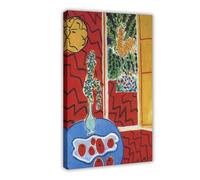 Red Interior. Still Life on A Blue Table by Henri Matisse 1947 Fauvist Still Life Art Print Canvas Poster Bedroom Decor Landscape Office Room Decor Gift 08x12inch(20x30cm)