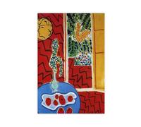 Red Interior. Still Life on A Blue Table by Henri Matisse 1947 Fauvist Still Life Art Print Canvas Poster Bedroom Decor Landscape Office Room Decor Gift 12x18inch(30x45cm)