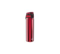 ION8 Lightweight Steel Water Bottle, 600ml/20oz, Non-Insulated, Leak Proof, Easy to Open, Secure Lock, Dishwasher Safe, Flip Cover, Fits Cup Holders, Carry Handle, Metal Water Bottle, Metallic Red