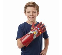 Red Iron Man Infinity Gauntlet, Kids Thanos Gloves with LED Light, Avengers 4 Superhero Toy, Ideal Children Gift