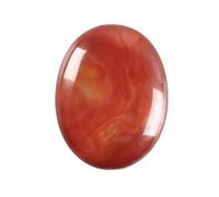 Red Jade Palm Stone, Red Jade Worry Stones, Natural Oval Worry Stone, Natural Stone Oval Stone for Balancing Reiki, Therapy, Meditation (Red Jade, 70-80g)