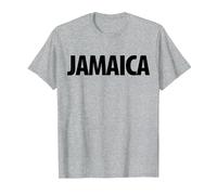 Red Jamaica Vintage Tourism T-Shirt, Men, Heather Grey, Large
