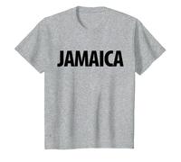 Red Jamaica Vintage Tourism T-Shirt, Youth, Heather Grey, Medium
