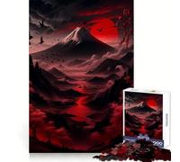 Red Japan Fuji with Valley Jigsaw Puzzles for Adults1000 Piece Mind Skill Group Joy Quality Edge Art Collection Piece (38x26cm)