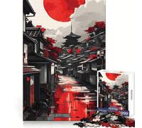 Red Japan Landscape 1000 Piece Jigsaw Puzzles for Teenagers Jigsaw Smart Toy Indoor Play Accurate Cut (50x75cm)