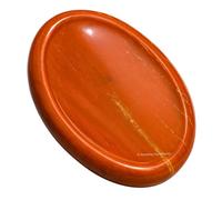 Red Jasper Crystal Worry Stone, Natural Gemstone Thumb Rubbing Stone - Fidget Palm Stone Healing Crystal