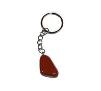 Red Jasper Keyring, A Stone Of Endurance, Tumbled Semi-Precious Gemstone Key Chain, Healing Crystal (Red Jasper)