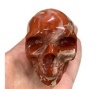 Red Jasper Quartz Hand Carved Crystal Skull Home Decor(1200-1300g) Gemstone Stone