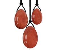 Red Jasper Yoni Egg Set Yoni Wand 100% Natural Precious Gemstone for Kegel Exercise Jade Feminine Product,Drilled Egg