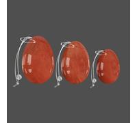 Red Jasper Yoni Egg Set Yoni Wand 100% Natural Precious Gemstone for Kegel Exercise Jade Feminine Product-Silicone Rope Egg