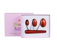 Red Jasper Yoni Massage Egg Set Yoni Wand 100% Natural Precious Gemstone Kegel Exerciser Jade Massage Balls-Eggs-Wand with Box