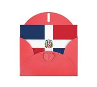 Red JKIEGOQ Dominican Republic Prints Greeting Card 4 x 6 in for Christmas, Valentine's Day, Wedding, Party Invitation Cards