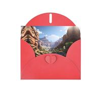 Red JKIEGOQ Grand Canyon Prints Greeting Card 4 x 6 in for Christmas, Valentine's Day, Wedding, Party Invitation Cards