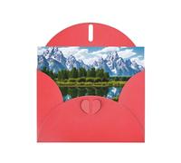 Red JKIEGOQ grand teton national park Prints Greeting Card 4 x 6 in for Christmas, Valentine's Day, Wedding, Party Invitation Cards