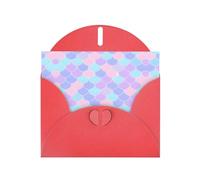Red JKIEGOQ Mermaid tattoo Prints Greeting Card 4 x 6 in for Christmas, Valentine's Day, Wedding, Party Invitation Cards