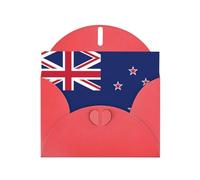 Red JKIEGOQ New Zealand Flag Prints Greeting Card 4 x 6 in for Christmas, Valentine's Day, Wedding, Party Invitation Cards