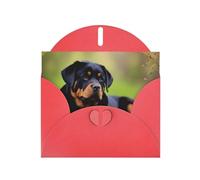 Red JKIEGOQ rottweiler wallpaper Prints Greeting Card 4 x 6 in for Christmas, Valentine's Day, Wedding, Party Invitation Cards