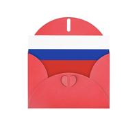 Red JKIEGOQ Russian Flag Prints Greeting Card 4 x 6 in for Christmas, Valentine's Day, Wedding, Party Invitation Cards
