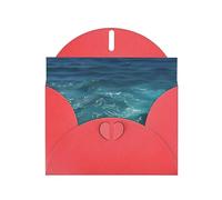 Red JKIEGOQ The Deep Ocean Prints Greeting Card 4 x 6 in for Christmas, Valentine's Day, Wedding, Party Invitation Cards
