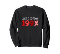 Red Just A Kid From 199X Red Graphic Sweatshirt