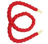 Red Jute Queue Control Rope with Zinc Alloy Hook - Crowd Control Barrier for Weddings Museums Events & Exhibitions - Easy to Install Safety Line