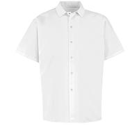 Red Kap Chef DesignsSpun Poly Long Cook Shirt, White, Short Sleeve Small