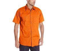 Red Kap Men's Enhanced Visibility Cotton Work Shirt - - XL Orange