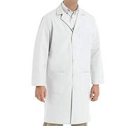 Red Kap Men's Exterior Pocket Original Lab Coat Medical, White, 44