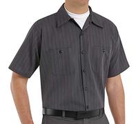 Red Kap Men's Industrial Stripe Work Shirt - Multi - Large