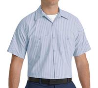 Red Kap Men's Industrial Stripe Work Shirt - Multi - Medium