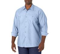 Red Kap Men's Industrial Work Shirt, Regular Fit, Long Sleeve Utility Button, Light Blue, Medium