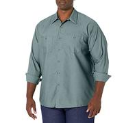 Red Kap Men's Industrial Work Shirt, Regular Fit, Long Sleeve Utility Button, Light Green, 4XL