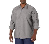 Red Kap Men's Industrial Work Shirt, Regular Fit, Long Sleeve Utility Button, Light Grey, Large