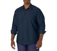 Red Kap Men's Industrial Work Shirt, Regular Fit, Long Sleeve Utility Button, Navy, 5X-Large Tall