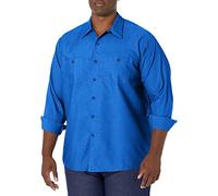 Red Kap Men's Industrial Work Shirt, Regular Fit, Long Sleeve Utility Button, Royal Blue, S