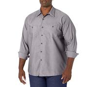 Red Kap Men's Industrial Work Shirt, Regular Fit, Long Sleeve Utility Button, Silver Grey, XXL Tall