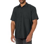Red Kap Men's Industrial Work Shirt, Regular Fit, Short Sleeve Utility Button, Charcoal, XXL