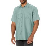 Red Kap Men's Industrial Work Shirt, Regular Fit, Short Sleeve Utility Button, Light Green, S