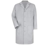 Red Kap Men's Lab Coat, Light Grey, 42