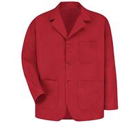 Red Kap Men's Lapel Counter Coat, Red, XL