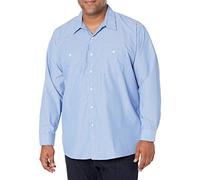 Red Kap Men's Long Sleeve Industrial Work Shirt, Gm Blue/White Stripe, Small