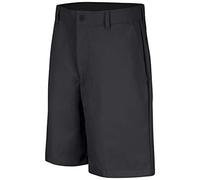 Red Kap Men's Plain Front Short, Black, 36W x 10L